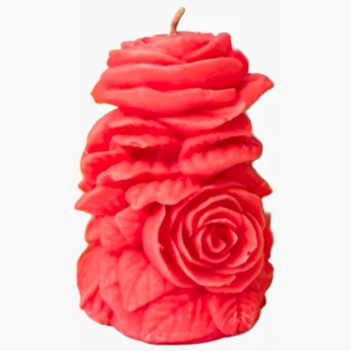Rose Pillar Candle
